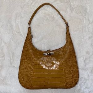 Longchamps Leather Croc Bag